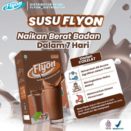 

Susu Flyon COKLAT Susu Penggemuk Badan Dan Penambah Nafsu Makan Original VitaminPenggemukBadanNikmat