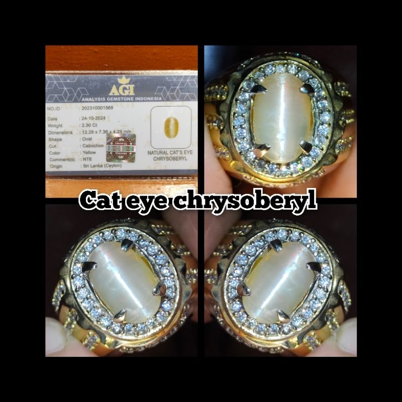 NATURAL BATU CAT EYE CHRYSOBERYL CEYLON