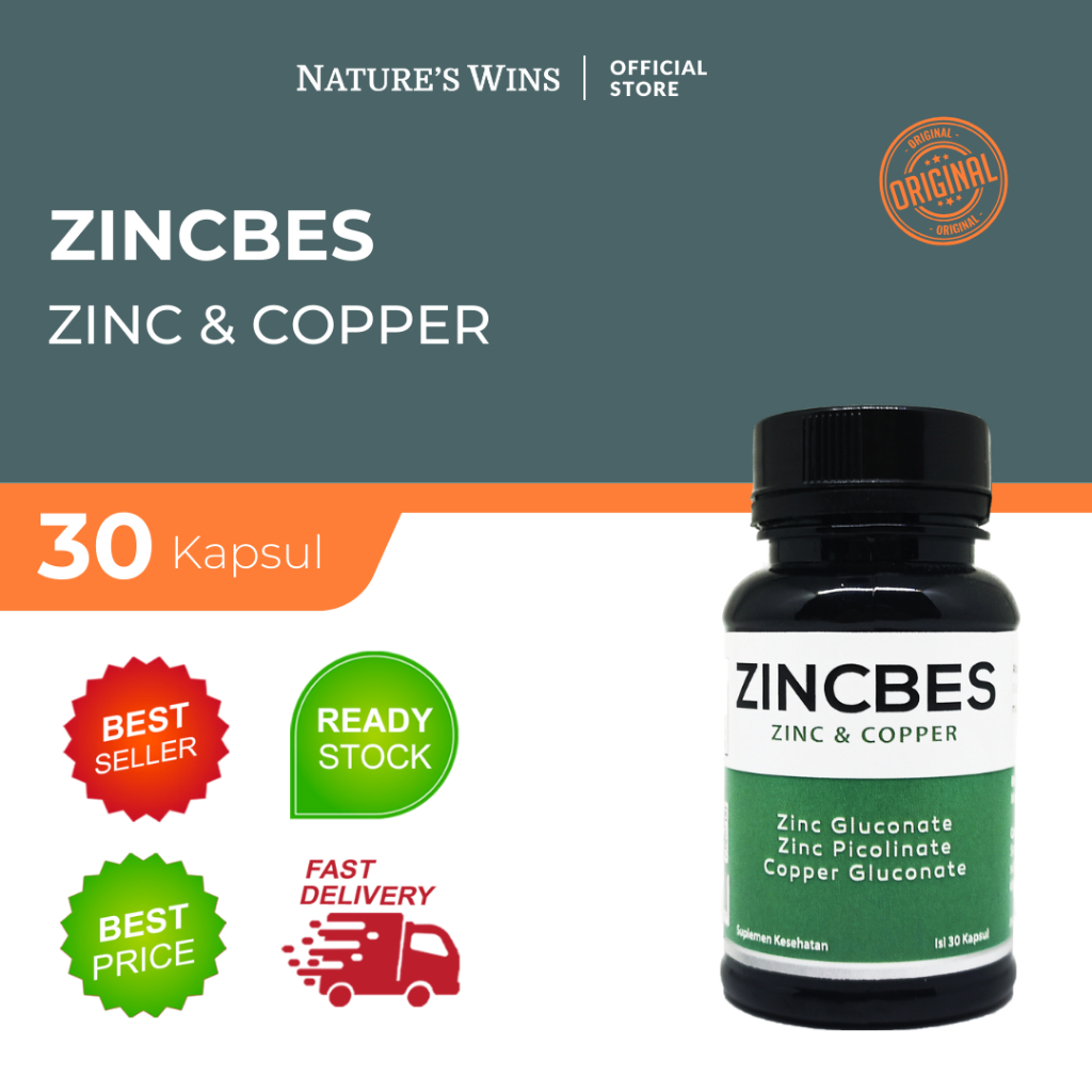 ZINCBES (ZINC & COPPER) ISI 30 & 100 KAPSUL LUNAK