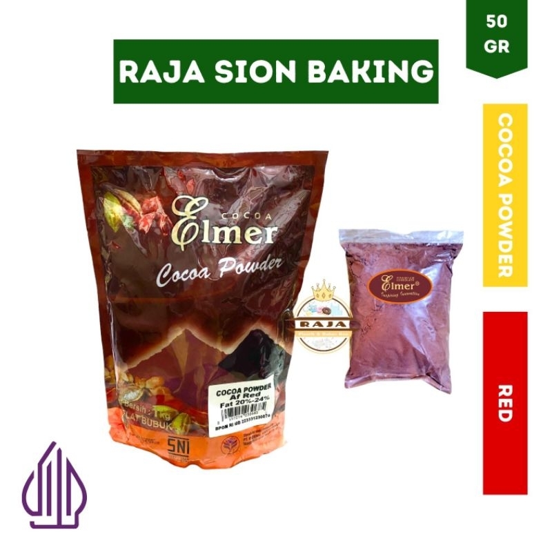 

Elmer African RED Cokelat Bubuk 50gr / Cocoa Powder Fat 10 - 12%