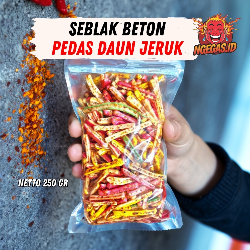 

Seblak Keripik Beton/Linggis Viral Pedas Daun Jeruk Original 250gr