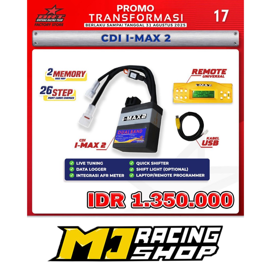 CDI IMAX 2 BRT DUALBAND 26 STEP JUPITER Z 110 OLD BURHAN / MIO KARBU LAMA SPORTY SOUL / VEGA R NEW C