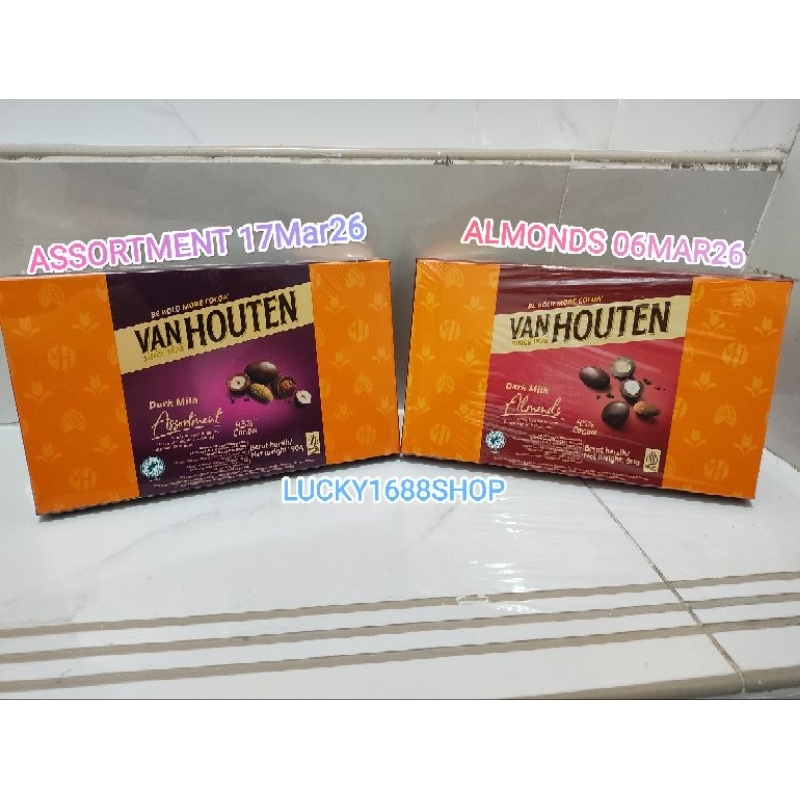 

VAN HOUTEN DARK MILK ASSORTMENT & ALMONDS 90G