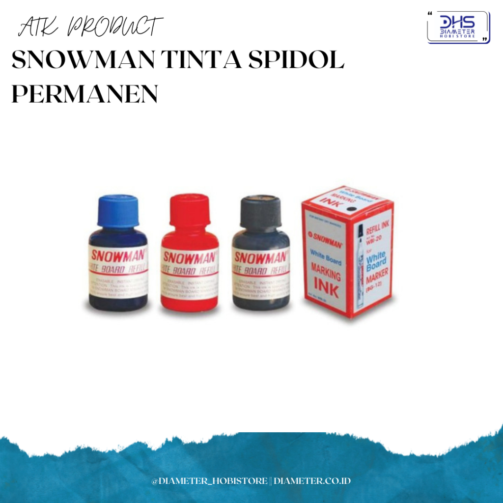 

Snowman Tinta Spidol Permanen Hitam / Biru / Merah