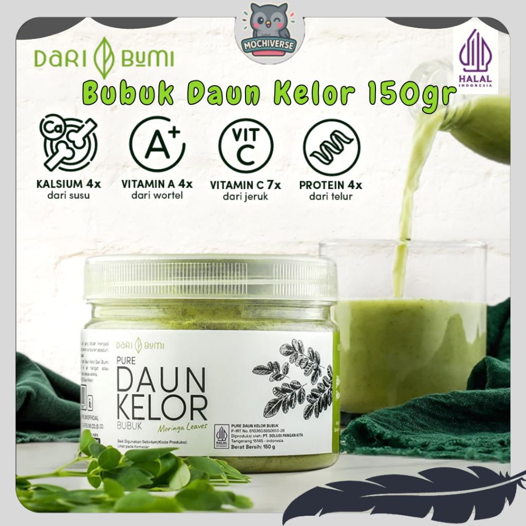 

Dari Bumi Bubuk Daun Kelor 150 Gr Moringa Bubuk Alami Original Minuman Kesehatan