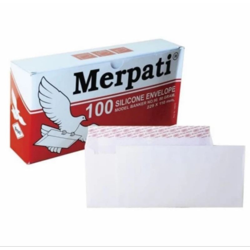 

Amplop Putih Panjang Ukuran Kabinet Merk Merpati No. 90 Bahan Kertas 80 gr (Per Box Isi 100 Lbr)