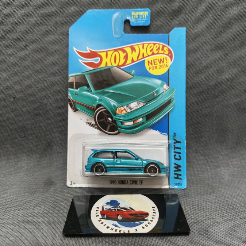 HOTWHEELS 1990 HONDA CIVIC EF BIRU TOSCA US CARD AKTA CARD 2014