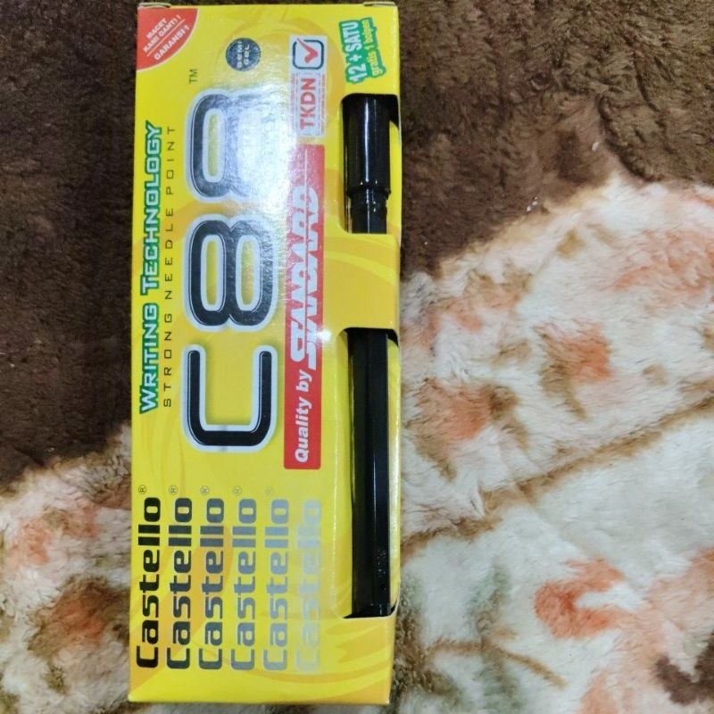 

(beli 12+1) pulpen standar c88 hitam