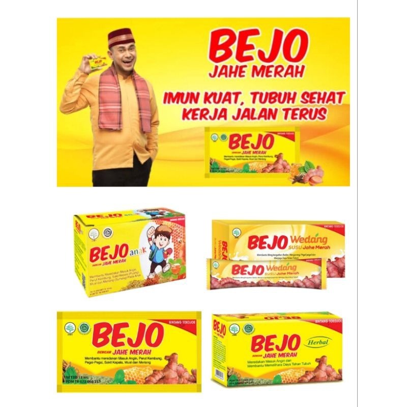 BEJO JAHE MERAH - SUSU WEDANG JAHE - BEJO MASUK ANGIN PLUS - BEJO ANAK
