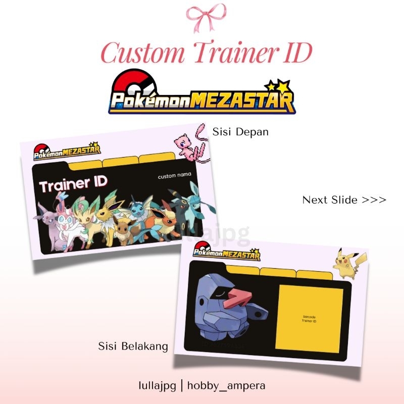 [PO] Pokemon Mezastar Custom Trainer ID | Kartu Trainer ID Pokemon Mezastar