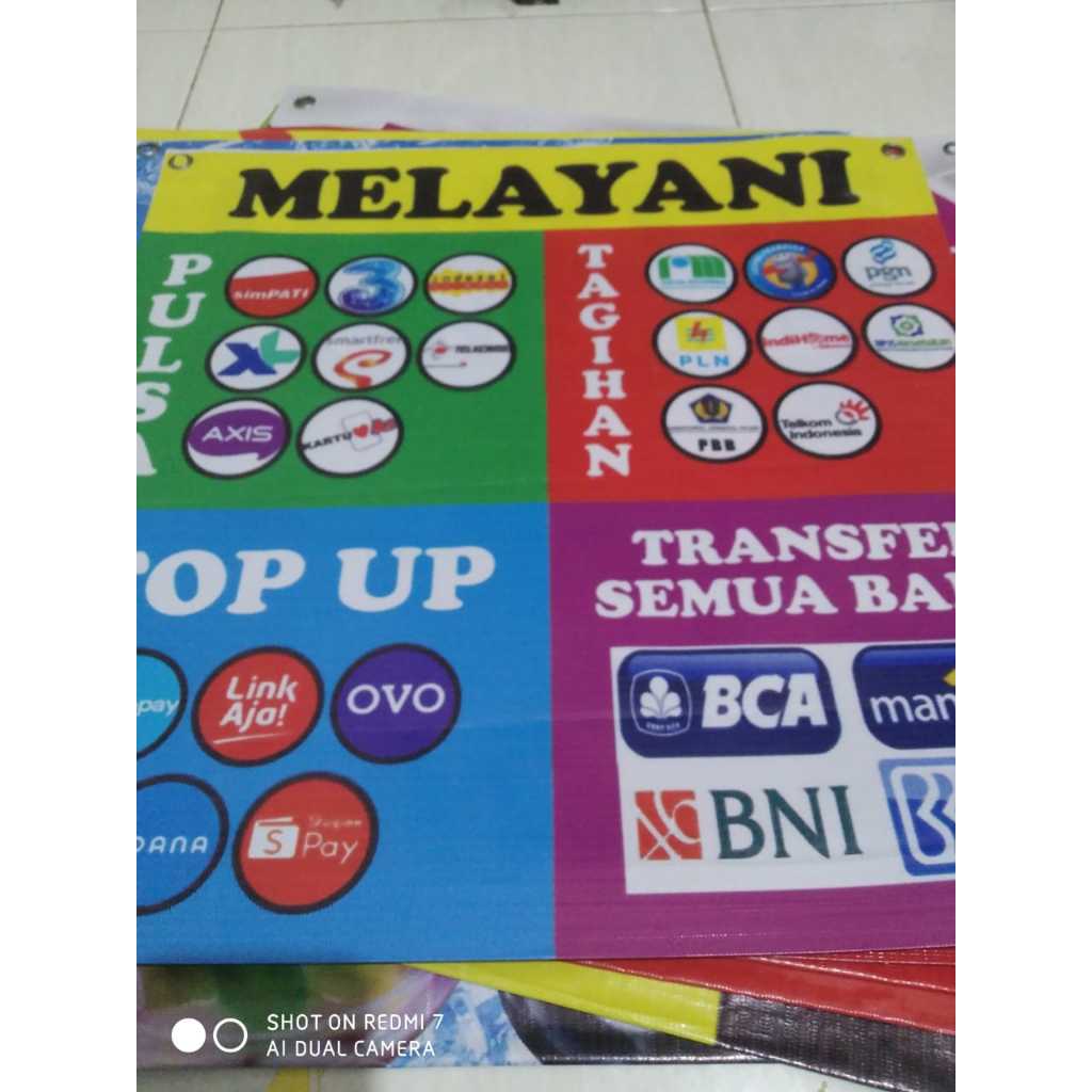 BANNER/SPANDUK JUAL PULSA TOKEN TRANSFER TOP UP