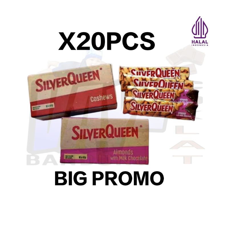 

SILVERQUEEN 55GR BOK X20PCS CASHEW & ALMOND REGULER EXP 2026
