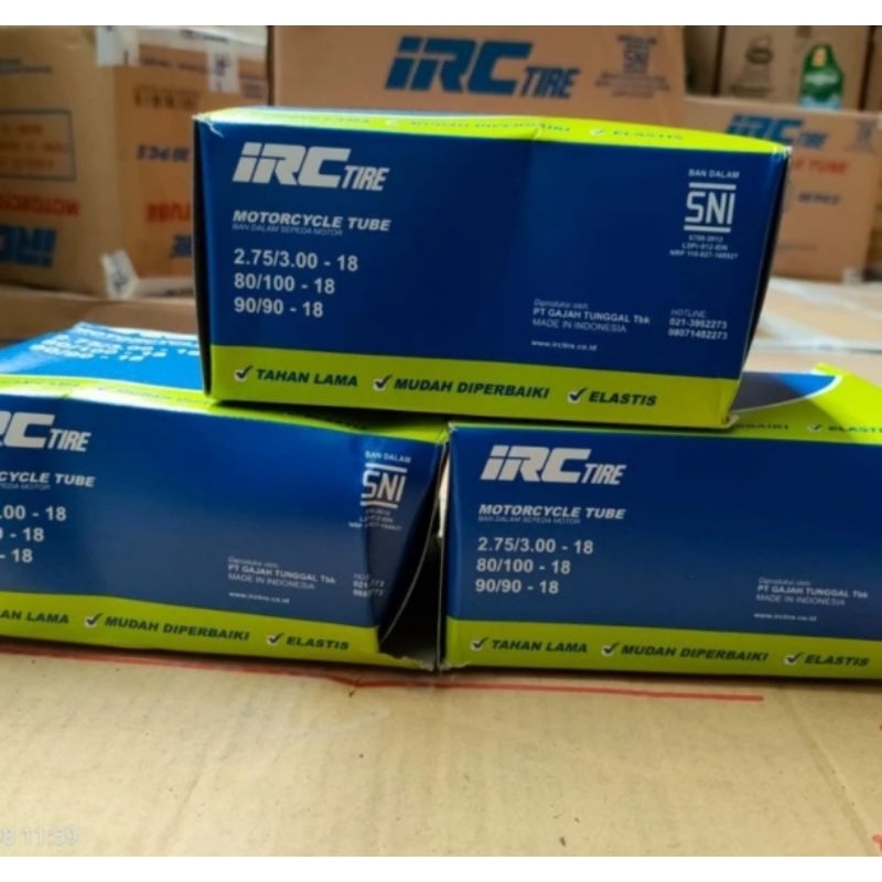 BAN DALAM IRC 275/300-18,(80/100,90/90-18) BAN DALAM MOTOR RING18 IRC