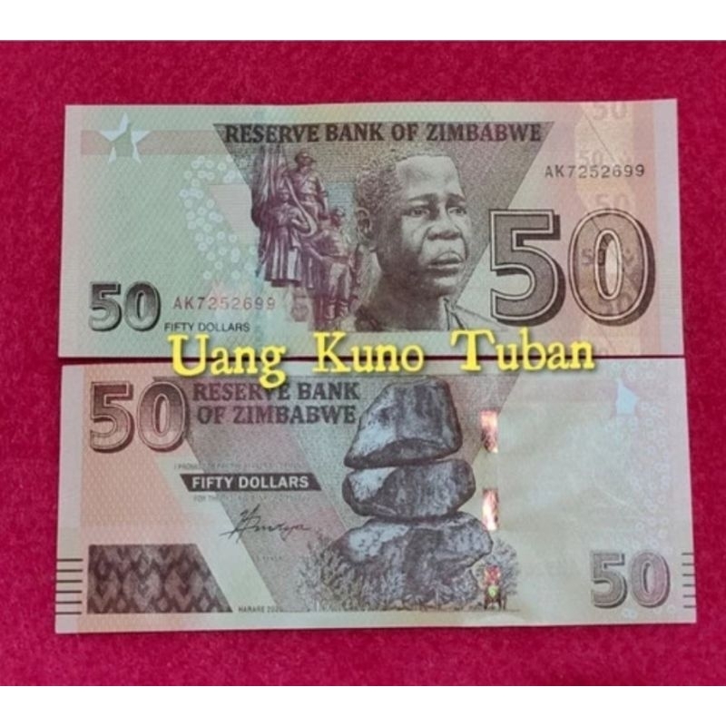 uang asing ZIMBABWE 50 DOLLARS