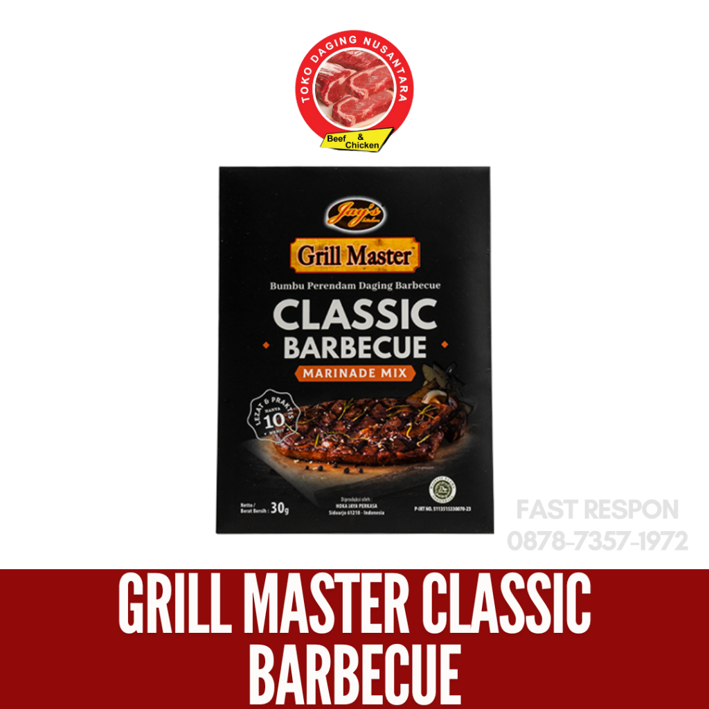 

Jays Grill Master Classic Barbecue Marinade Mix 30 Gram