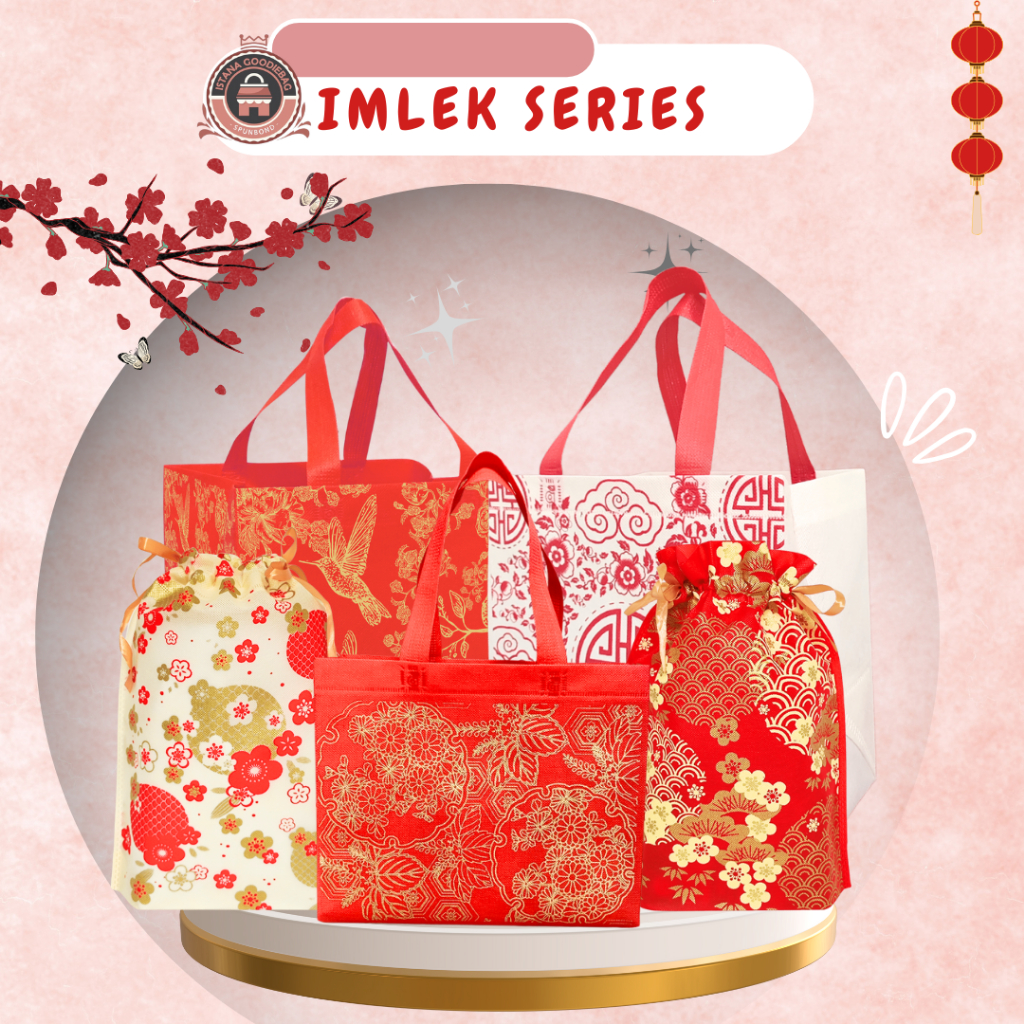 

[INSTANT] Goodie Bag Imlek | Tas Chinese New Year | Tas Hampers Imlek Box 20x20 | Tas Hajatan Mewah