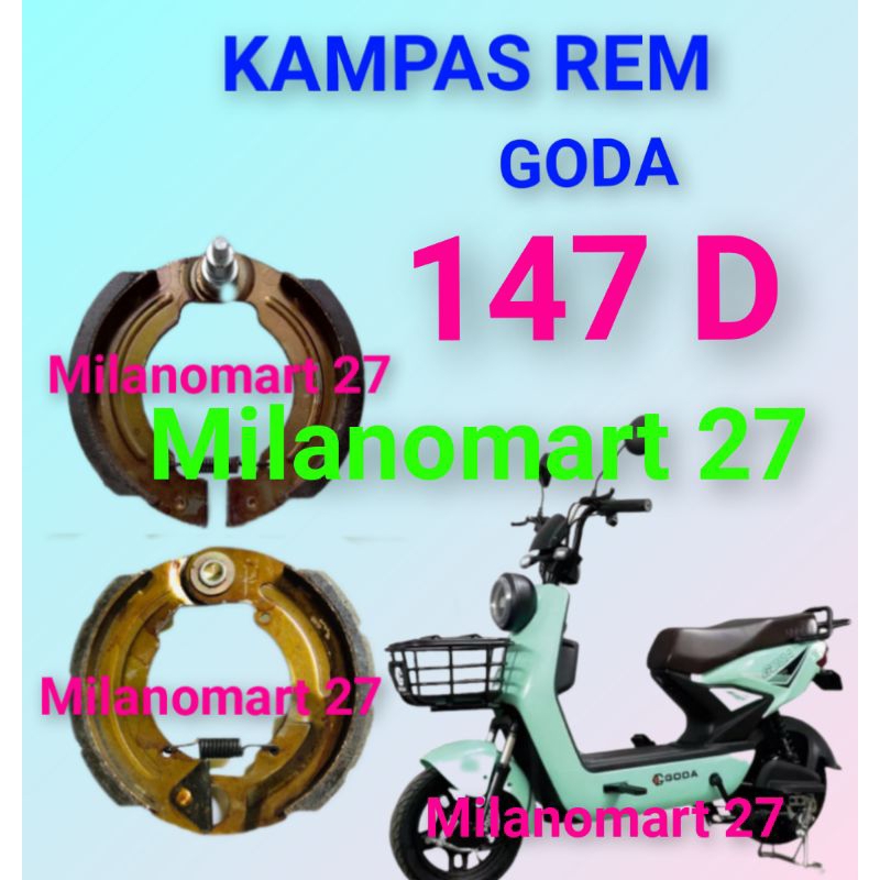 kampas rem goda 147D kampas rem sepeda listrik GODA 147d