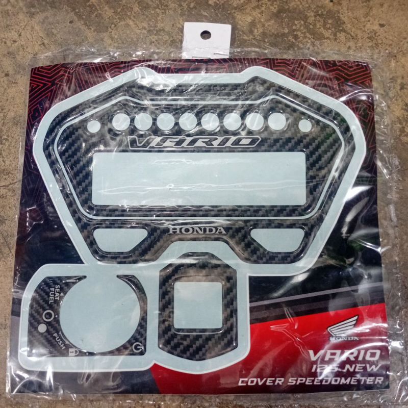 emblem stiker timbul carbon cover speedometer vario 125 new