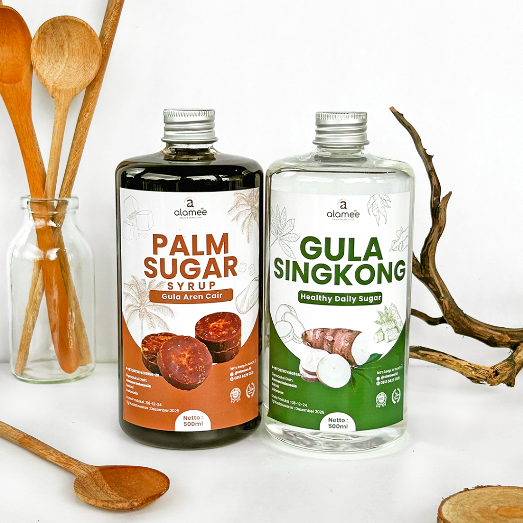 

ALAMEE Gula Aren Cair Singkong Ketela Palm Sugar Cair Organic Organik Pure Murni Sirup Pemanis 500ml