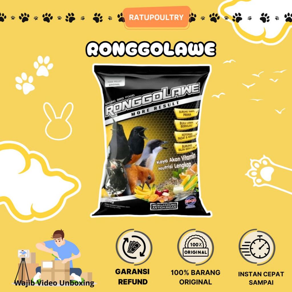 PAKAN BURUNG ANIS MURAI CUCAK VOER RONGGOLAWE EBOD JAYA