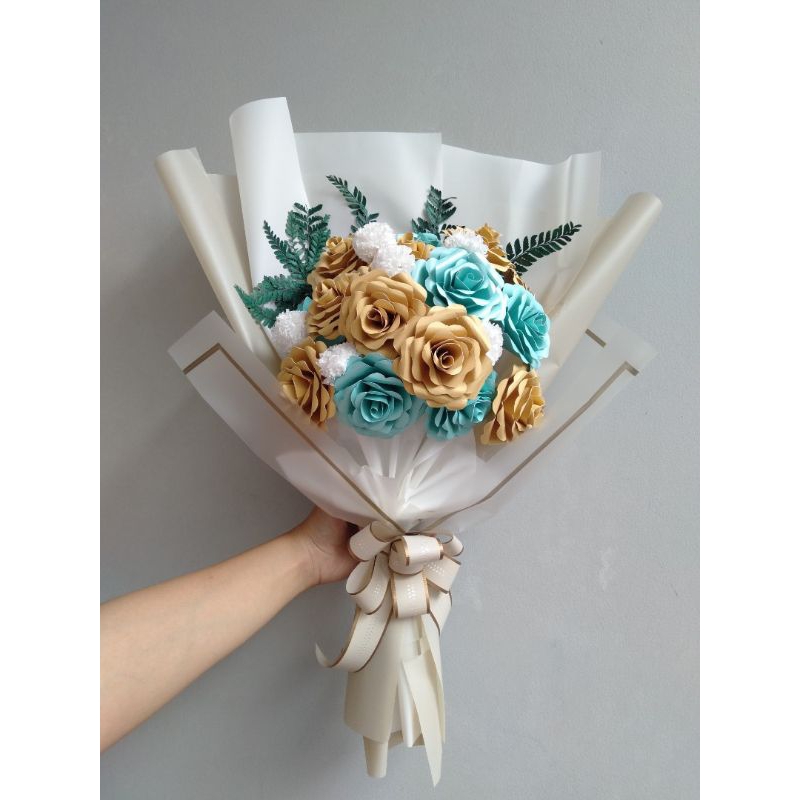 buket bunga kertas,uang,snack