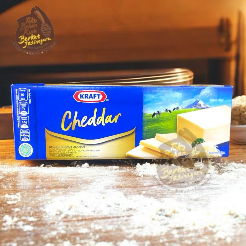 

KEJU KRAFT CHEDDAR KEMASAN 2 KG 1 CTN (8 blok) / KEJU BLOK