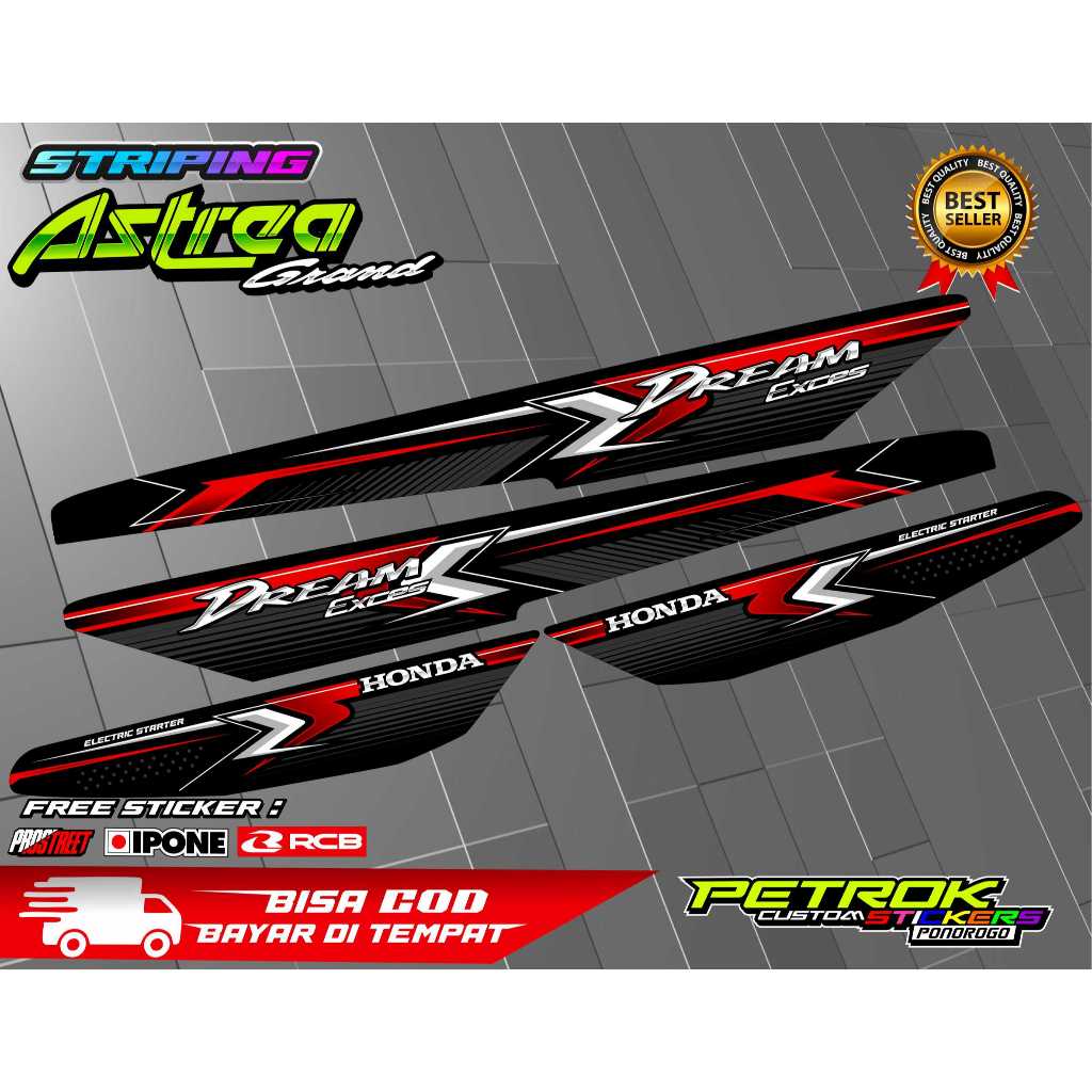 STRIPING VARIASI HONDA ASTREA GRAND / STICKER LIST MOTOR HONDA ASTREA GRAND