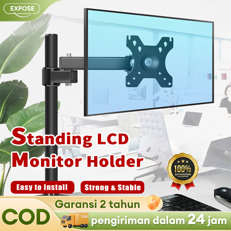 Monitor Bracket TV LED/LCD Monitor PC Gas Spring 17-32 Single Monitor Stand 360° Adjustable