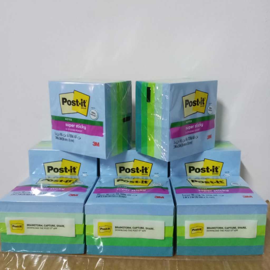 

3M Post It Super Sticky Notes 654-5sst 3inch x 3 inch