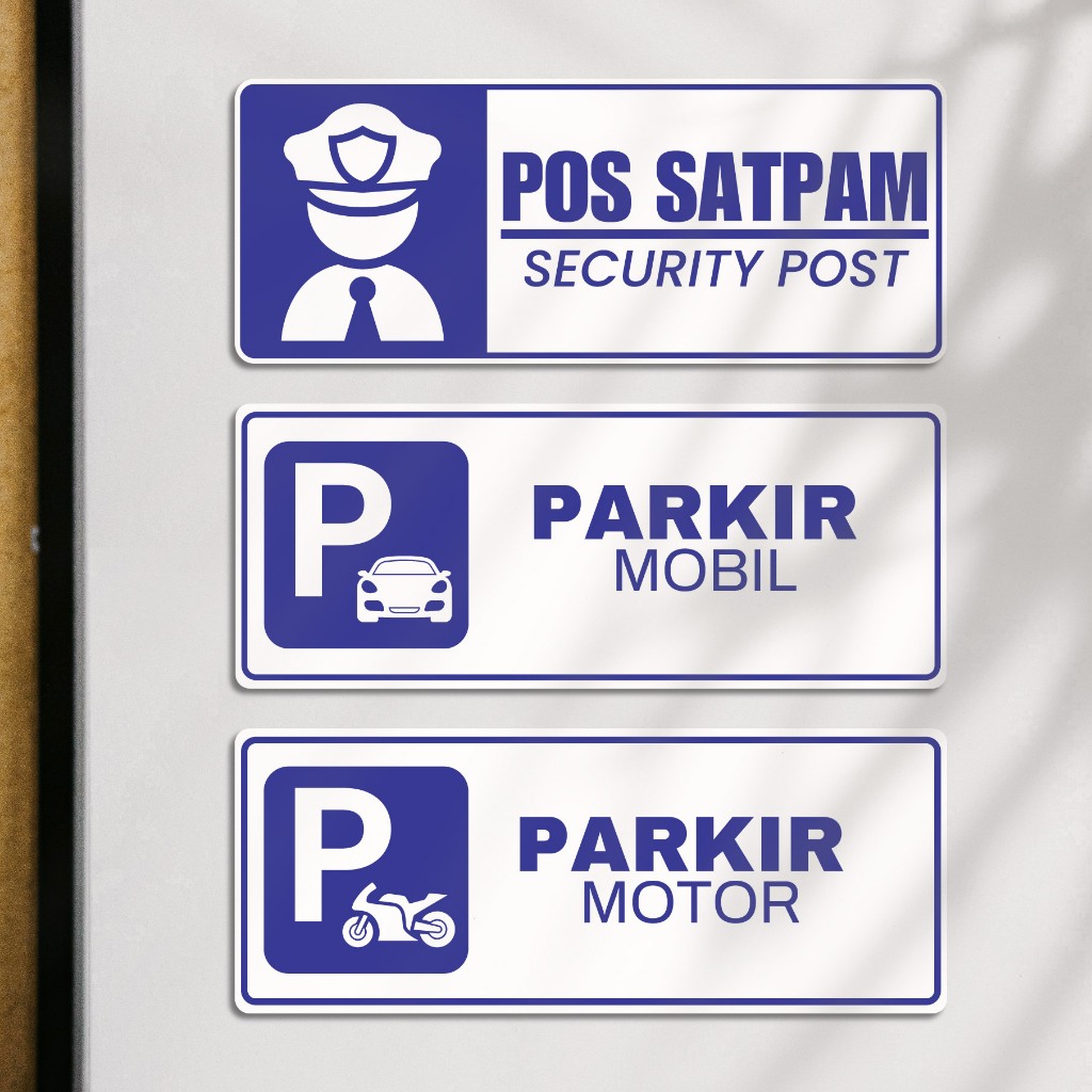 

Papan Tanda Parkir Mobil / Motor / Satpam | Signage Area Parkir