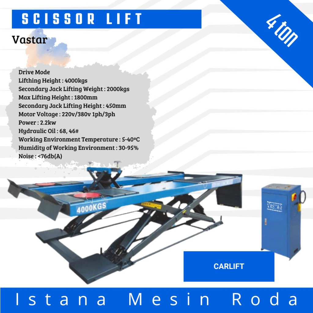 mesin Scissor Lift Spooring 4 Ton merk vastar wheel alignment scissor lift 4 ton mesin angkat mobil