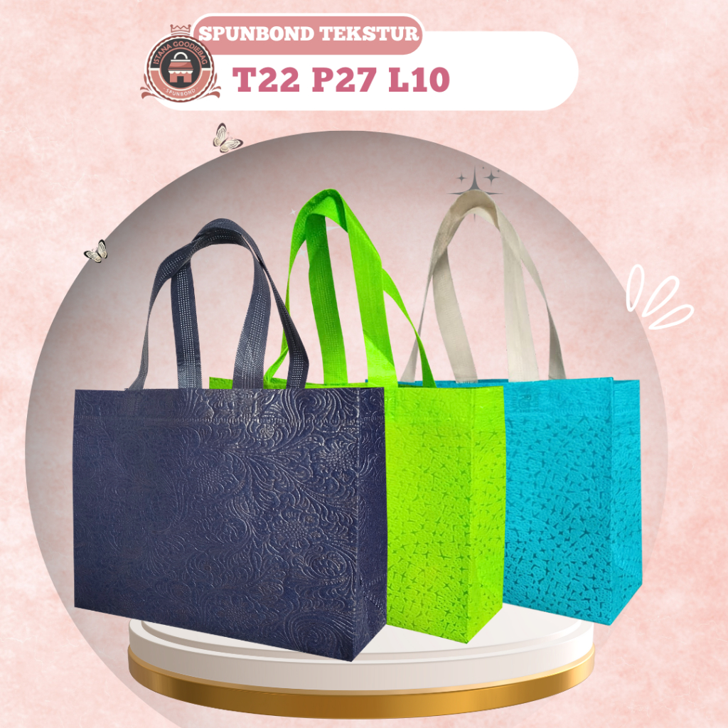 [SPUNDBOND] TAS HAJATAN | TAS SPUNDBOND TEKSTUR PREMIUM | TAS SNACK 22X27X10