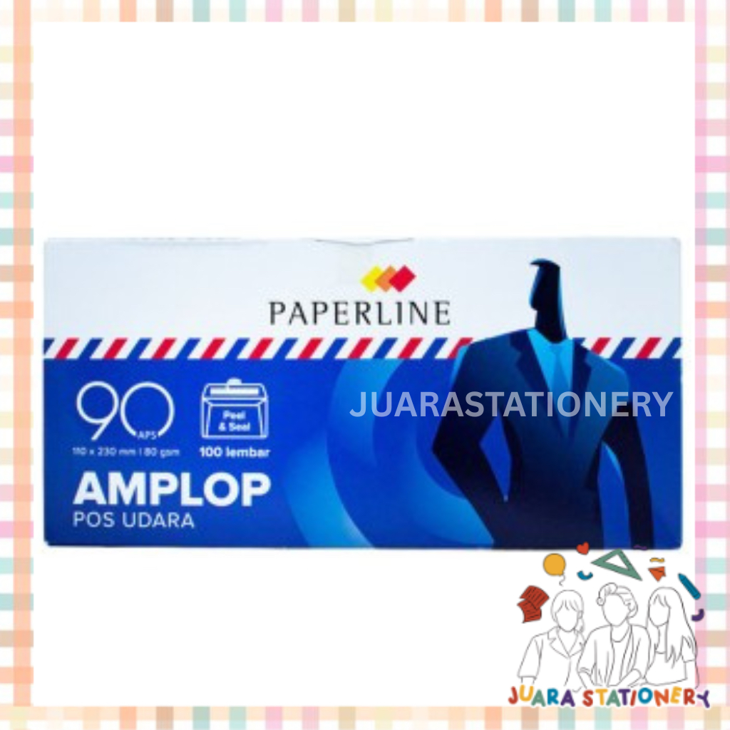 

(250) JUARASTATIONER Amplop Paperline 90 APS Airmail / Amplop Airmail Perekat ukuran 9.5x15.2cm 80gr