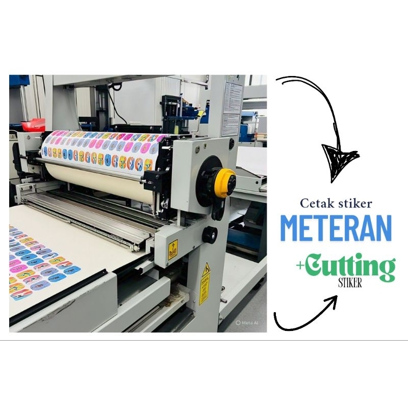

Cetak stiker meteran + cutting