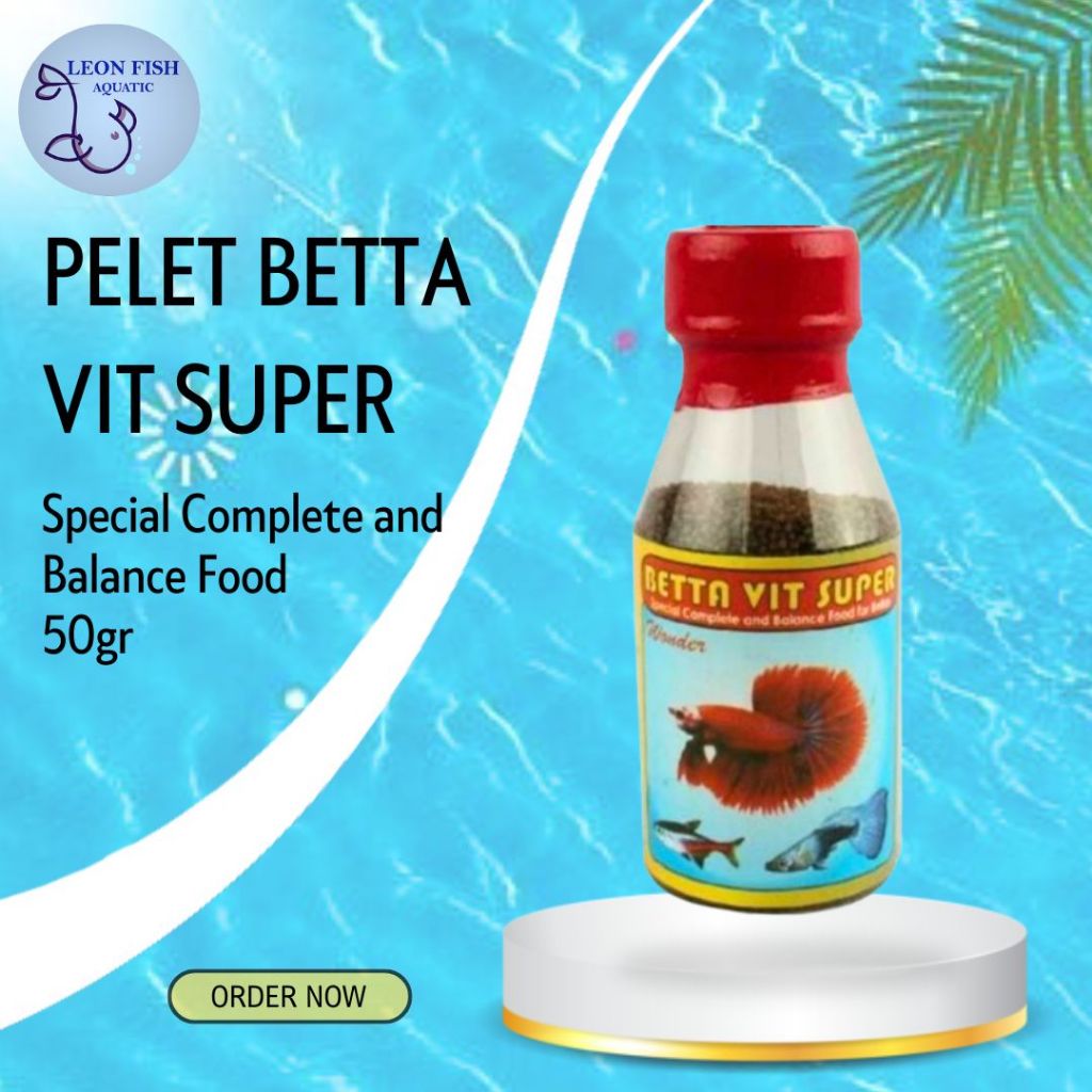 PAKAN PELET BETTAVIT SUPER MAKANAN IKAN CUPANG GUPPY HIAS  50 GRAM ECER GROSIR