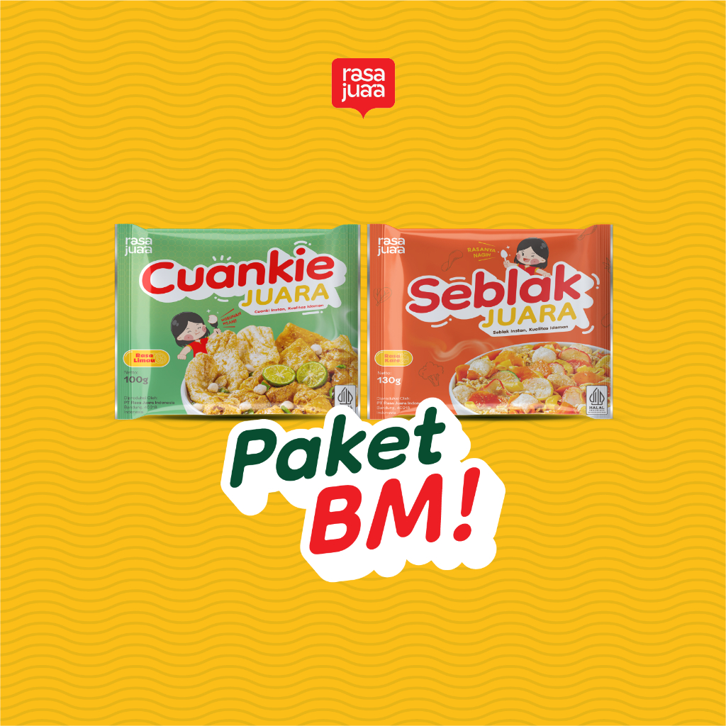 

Rasa Juara - Paket BM 3&4 (1 seblak/cuankie 1 seuhah 1 moring)