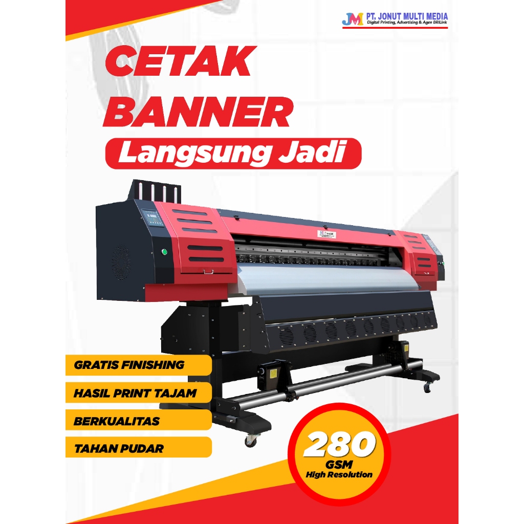 Cetak Spanduk | Banner | Backdrop | Baliho | Custom Ukuran Jumbo | Tebal 280 Gsm