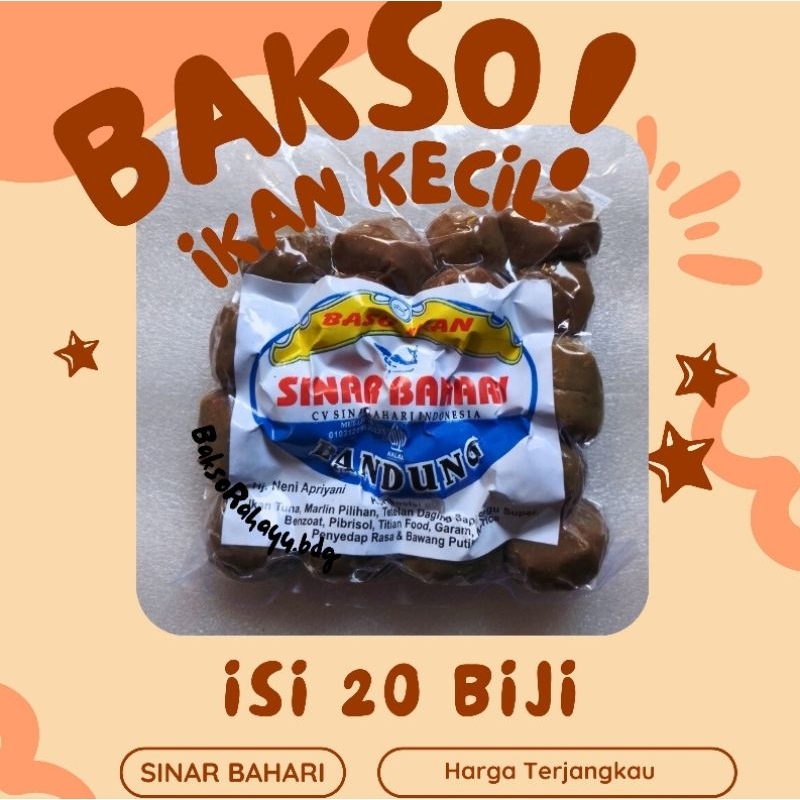 

BAKSO IKAN SINAR BAHARI Ukuran kecil hitam- isi 20 butir