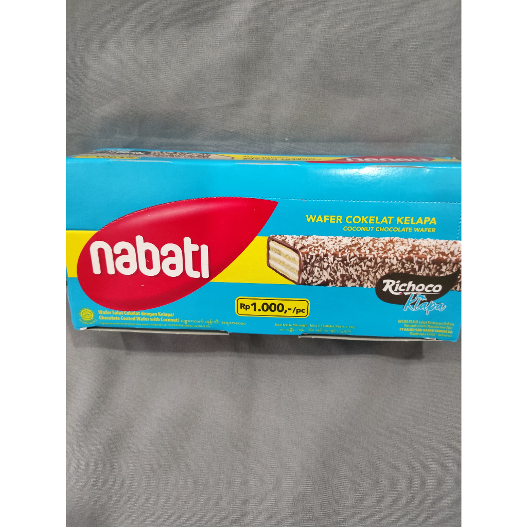 

NABATI WAFER COKELAT KELAPA 12PCS 1BOX @14g