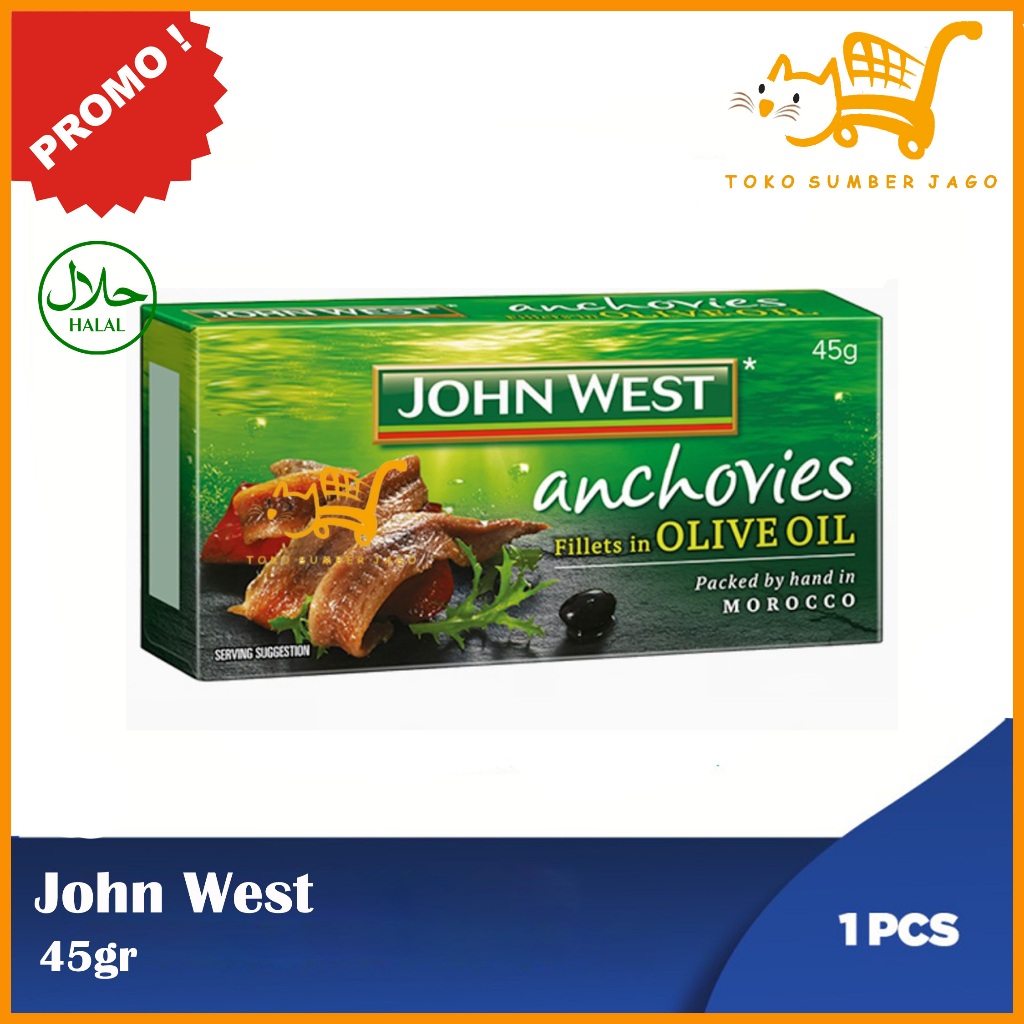 

John West Anchovies Fillets in Olive Oil 45gr ORIGINAL