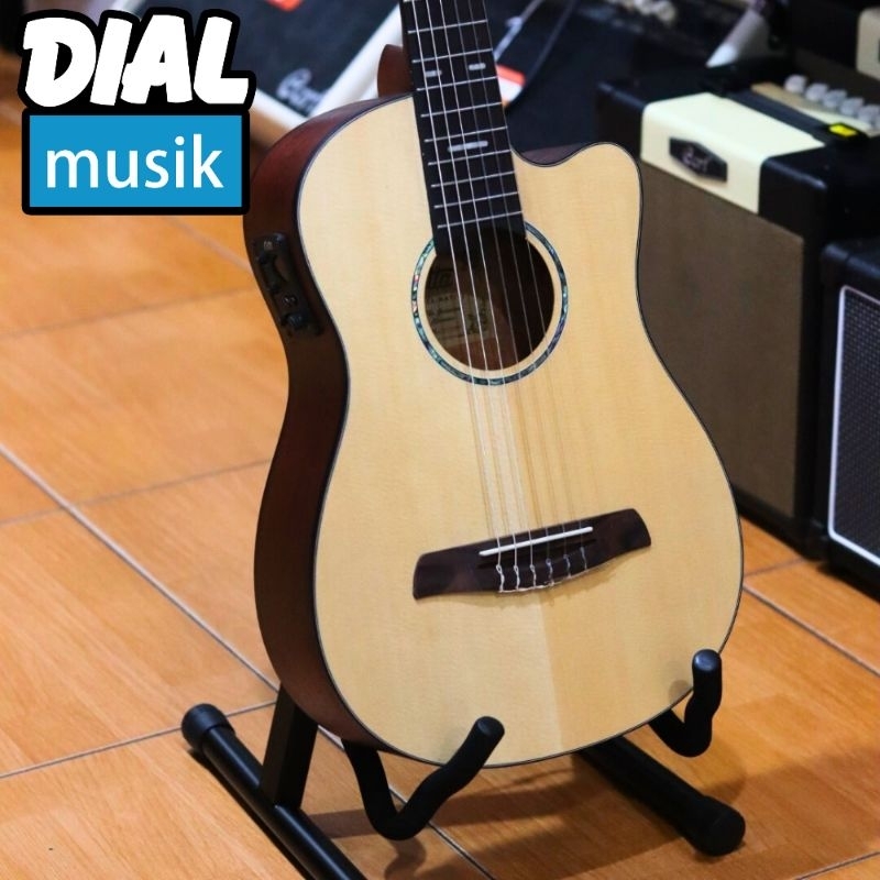 Cetta Mini CE Natural Nylon Cutaway - Gitar Klasik Elektrik Cutaway Mini Original