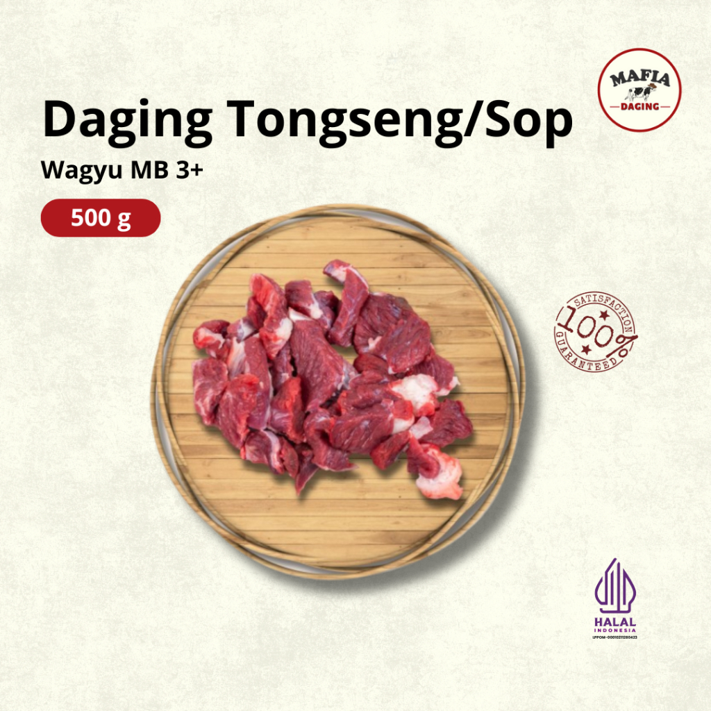 

[Mafia Daging] Daging Sapi Tongseng / Oseng / Sop Wagyu Australia MB3+ 500g