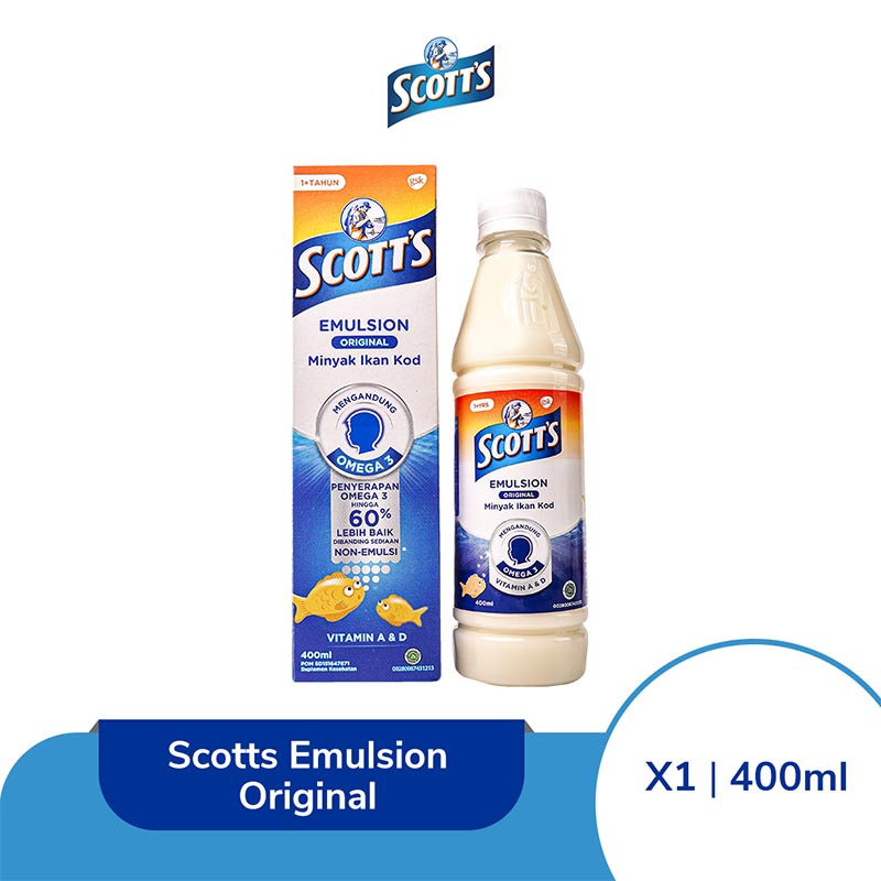 Scott's Emulsion Original 400 ml / Cod Liver Oil / Dha / Epa