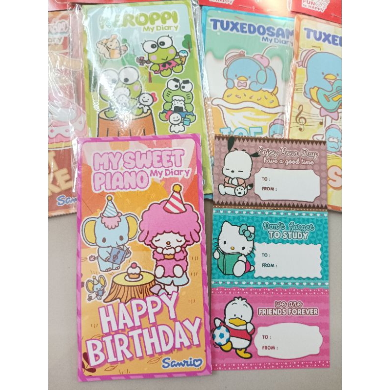 

Buku Notes Stiker / Mini Diary Book dan Stiker Anak Sanrio Keroppi Hello Kitty Melody Pochaco Little