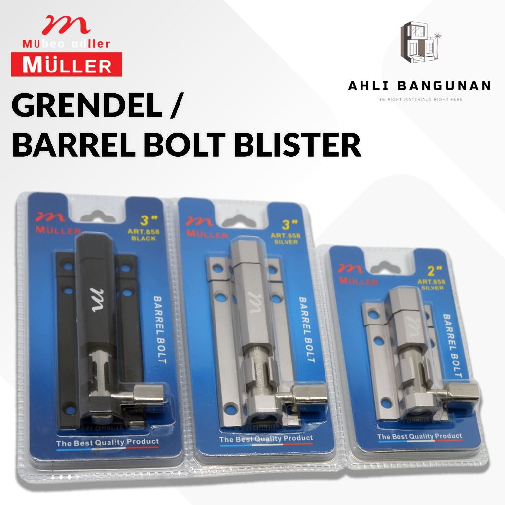 MULLER Grendel Pintu Stainless Steel Silver / Black