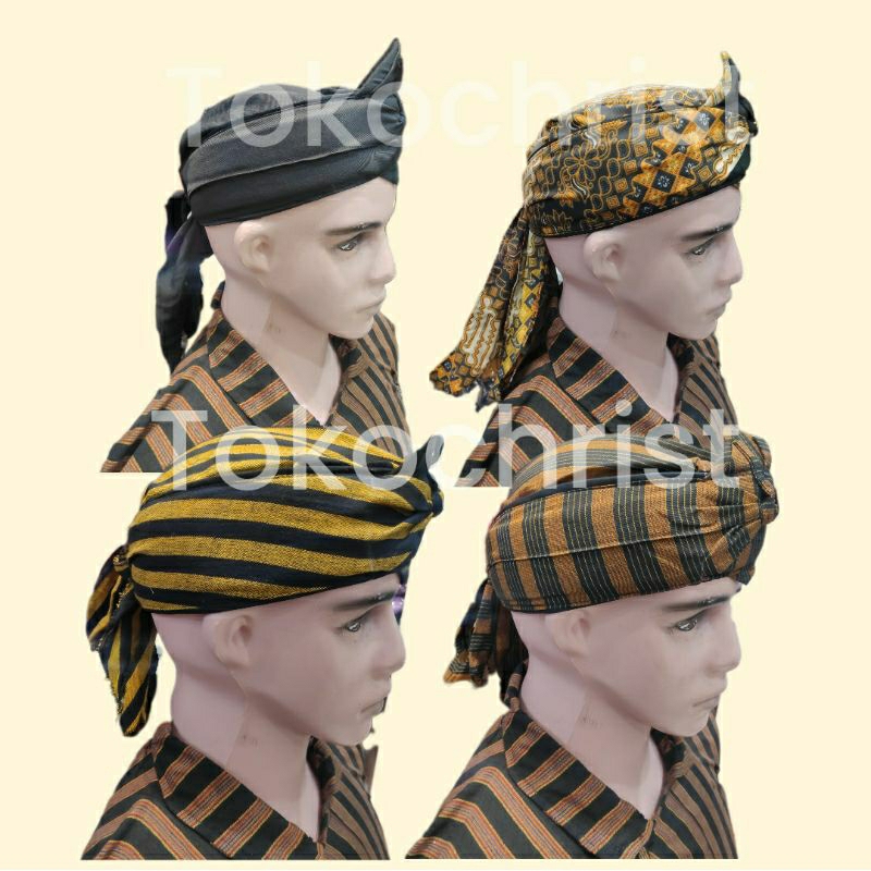 ikat kepala instan model tali langsung pakai udeng tradisional jawa sunda * tidak bolong