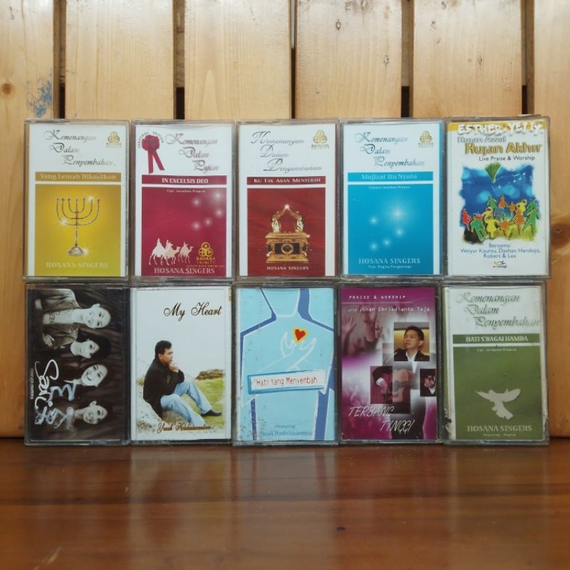 KOLEKSI KASET PITA MUSIK LAGU ROHANI KRISTEN DAN LAINNYA