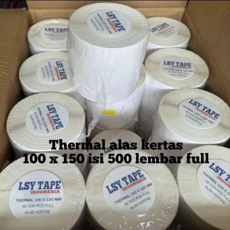 

kertas resi thermal barcode 100x150 mm A6 isi 500 lembar