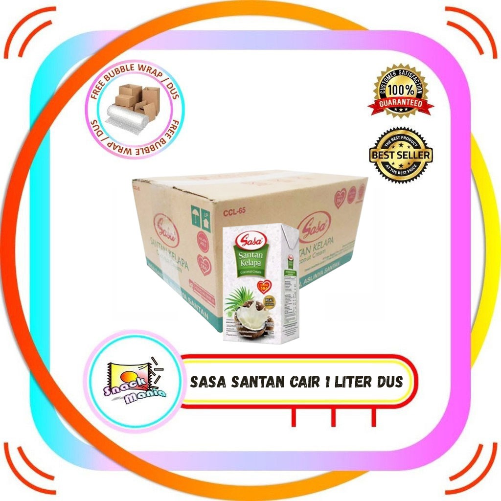 

Sasa Santan Cair 1 Liter Instan Siap Pakai 1000 ml x 12 pcs DUS