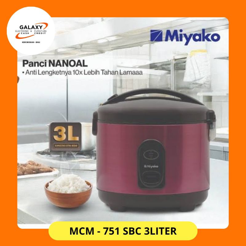 Magic Com Miyako MCG-751 SBC 3Liter Penanak Nasi Magic Com Jumbo